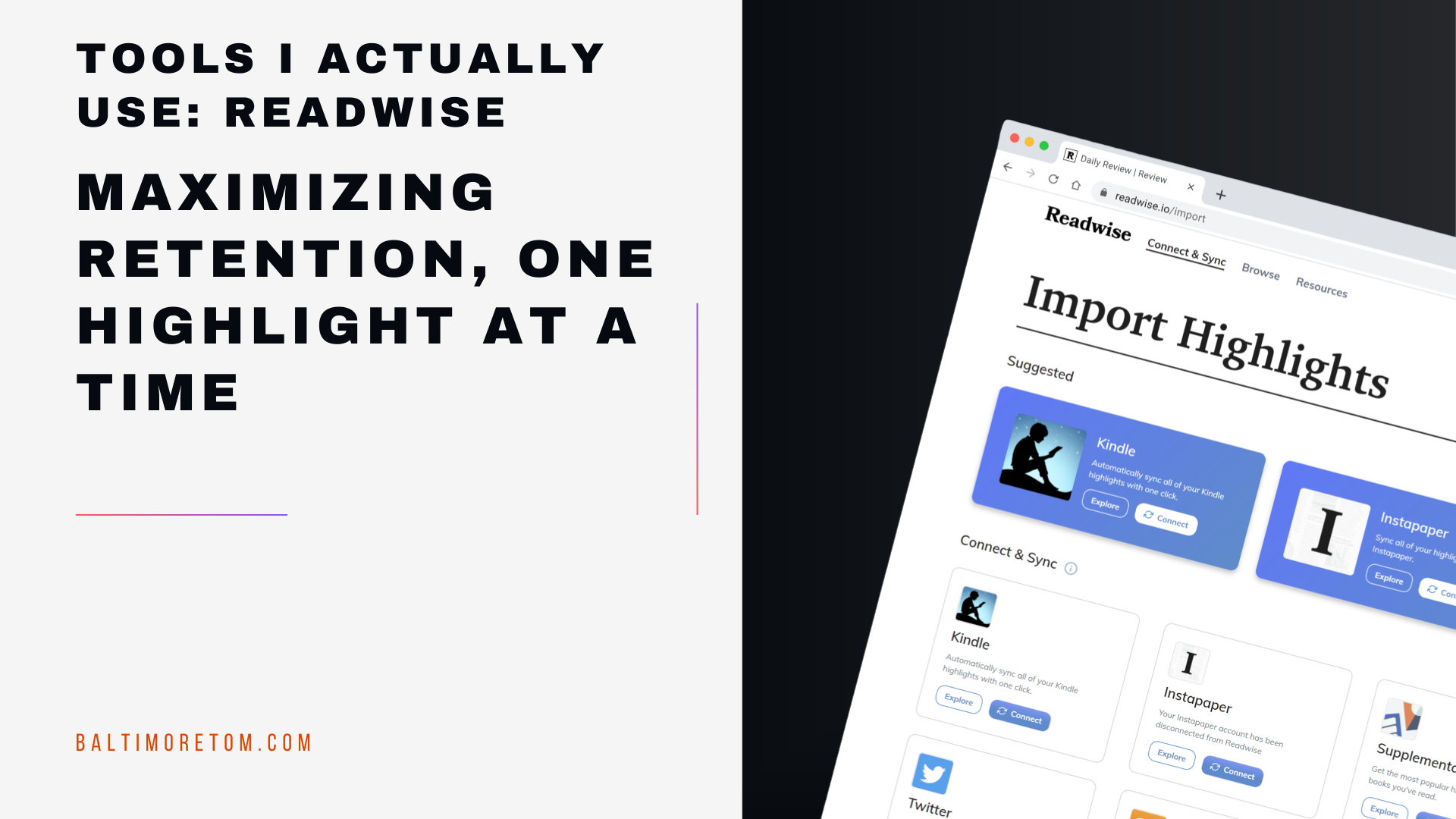 Tools I Actually Use: Readwise